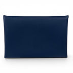 Hermes Calvi Duo Compact Evercolor Verso Card Case Coin Purse Blue — view 3