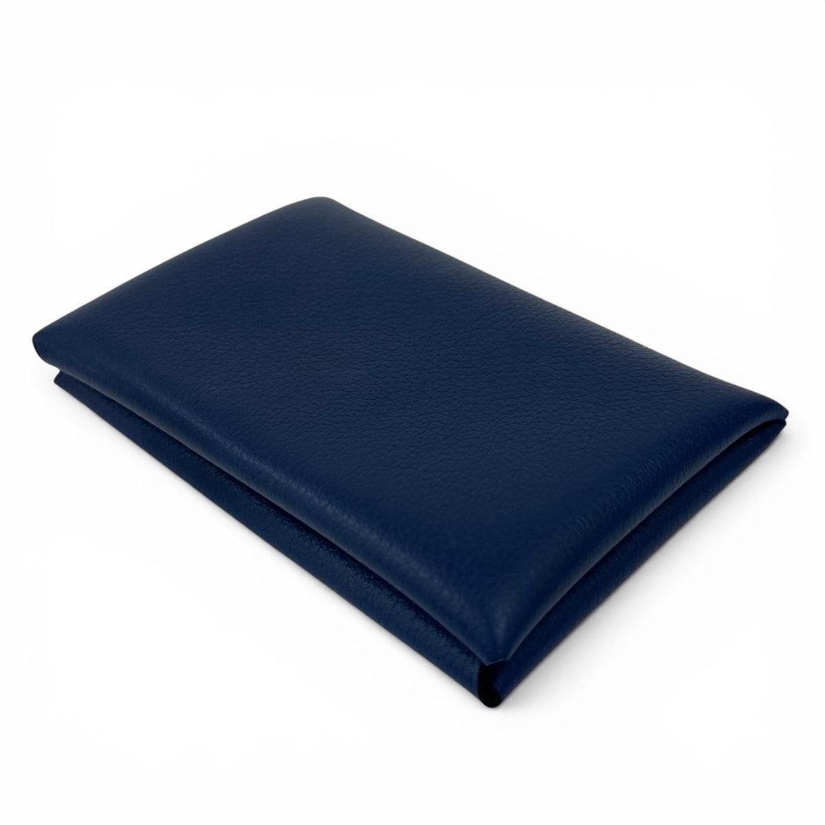 Hermes Calvi Duo Compact Evercolor Verso Card Case Coin Purse Blue — view 4
