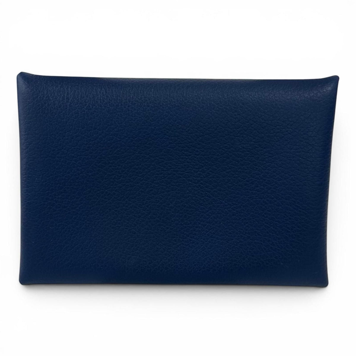 Hermes Calvi Duo Compact Evercolor Verso Card Case Coin Purse Blue