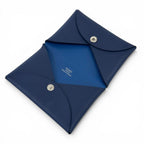 Hermes Calvi Duo Compact Evercolor Verso Card Case Coin Purse Blue — view 5