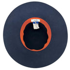 Hermes Wool Silk Scarf Ribbon Rabbit Felt Hat Navy 58 — view 7