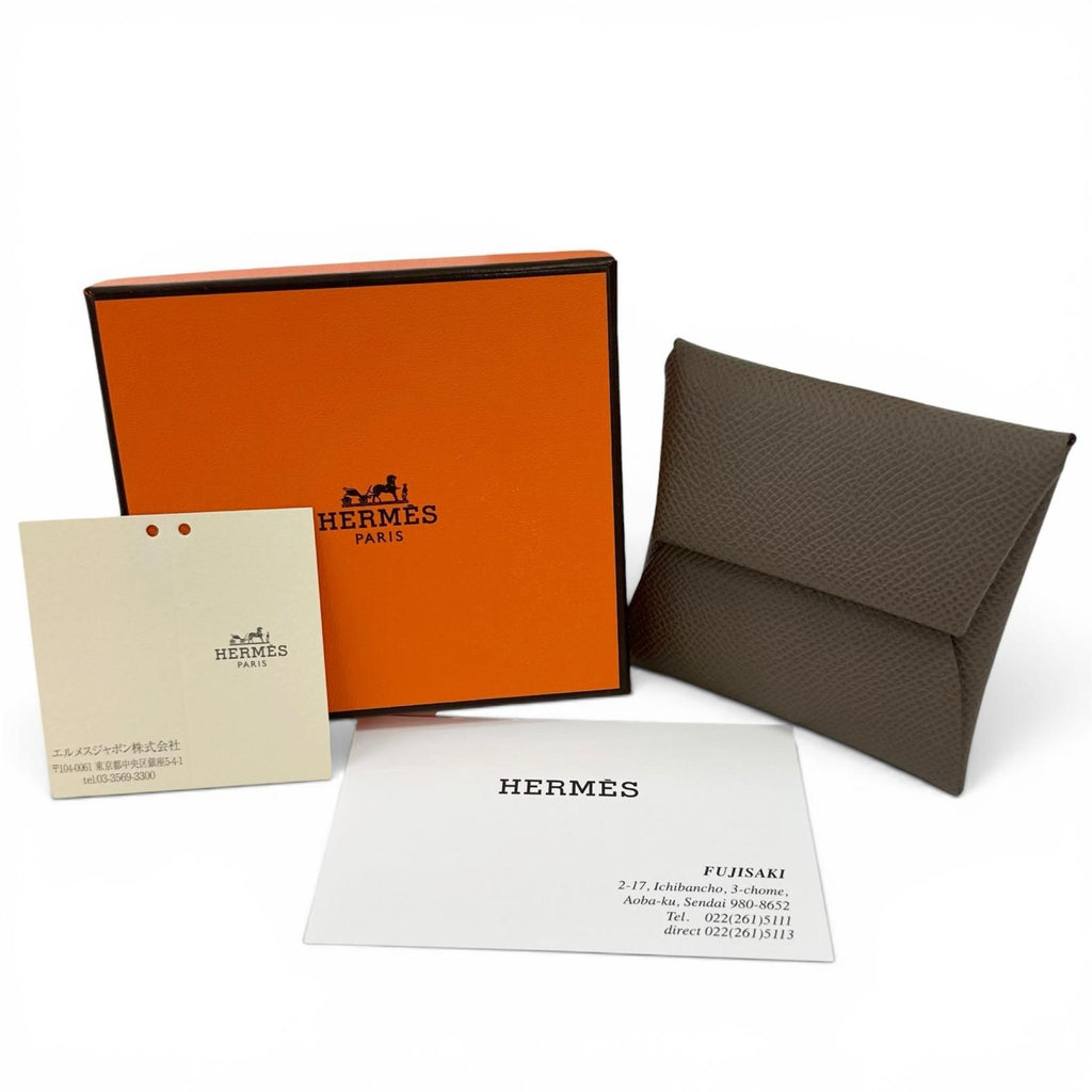Hermes Bastia Veau Epsom Etoupe Coin Purse — view 2