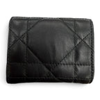 Dior Caro Hibiscus Crystal Wallet Leather Rhinestone Black — view 3