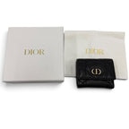Dior Caro Hibiscus Crystal Wallet Leather Rhinestone Black — view 2