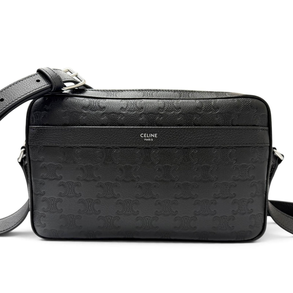 Celine Horizontal Messenger Leather Triomphe Medium Shoulder Bag