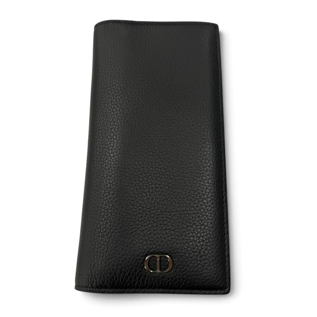 Dior Homme Leather CD Logo Wallet Bifold Black
