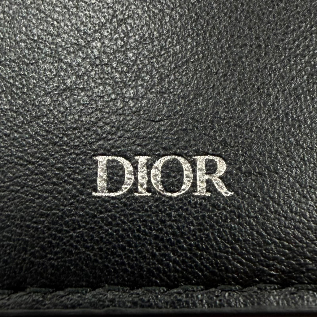 Dior Homme Leather CD Logo Wallet Bifold Black — view 8