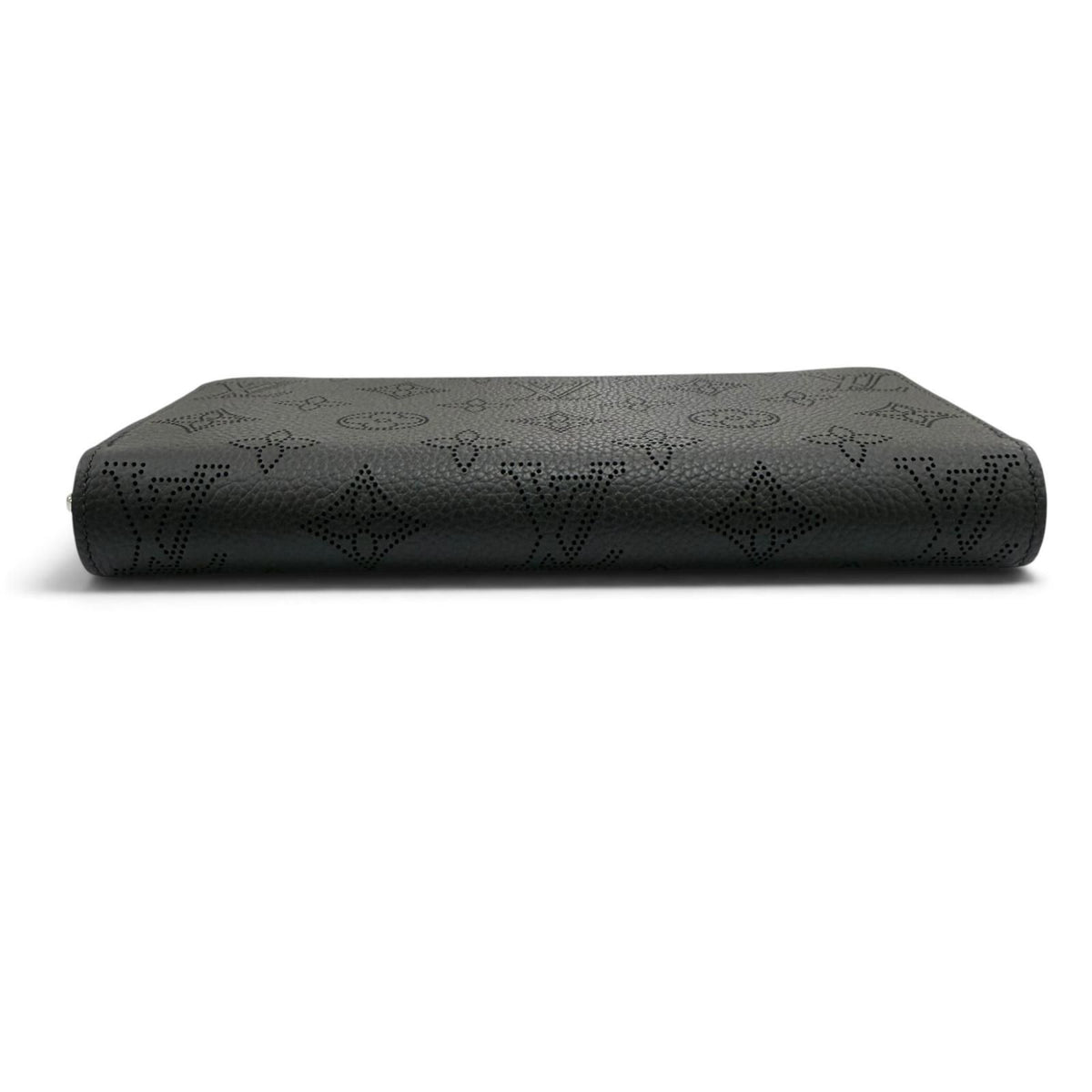 Louis Vuitton Zippy Wallet Mahina Leather Zip Around Black — view 4