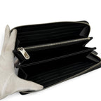 Louis Vuitton Zippy Wallet Mahina Leather Zip Around Black — view 6