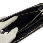 Louis Vuitton Zippy Wallet Mahina Leather Zip Around Black — view 7