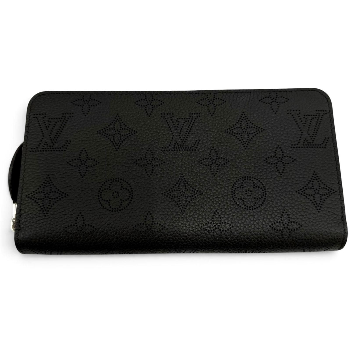 Louis Vuitton Zippy Wallet Mahina Leather Zip Around Black