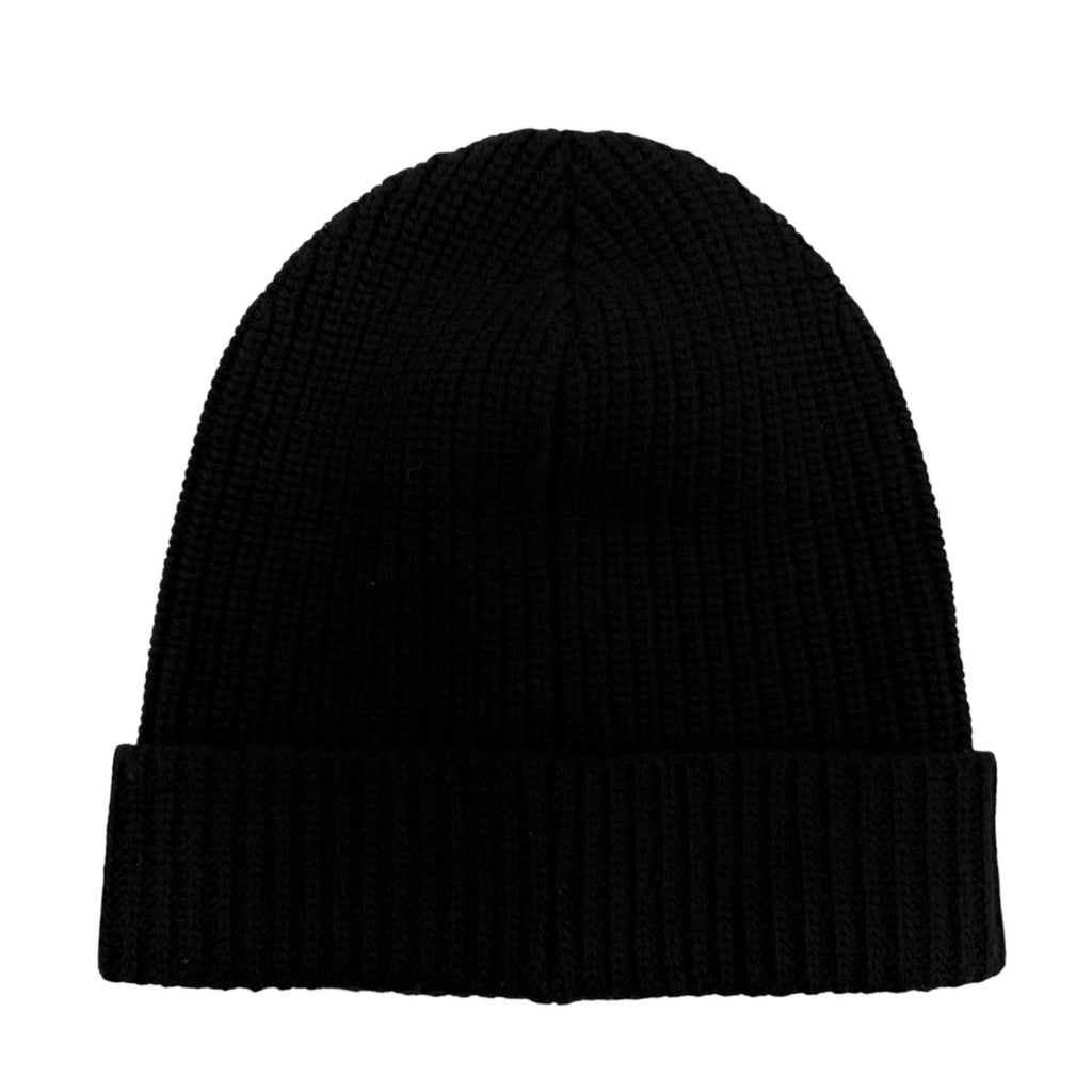 Celine Wool 100% Logo Knit Cap Beanie Black TU Hat — view 2
