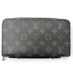 Louis Vuitton Zippy XL Monogram Eclipse Canvas Round Zip Organizer Wallet