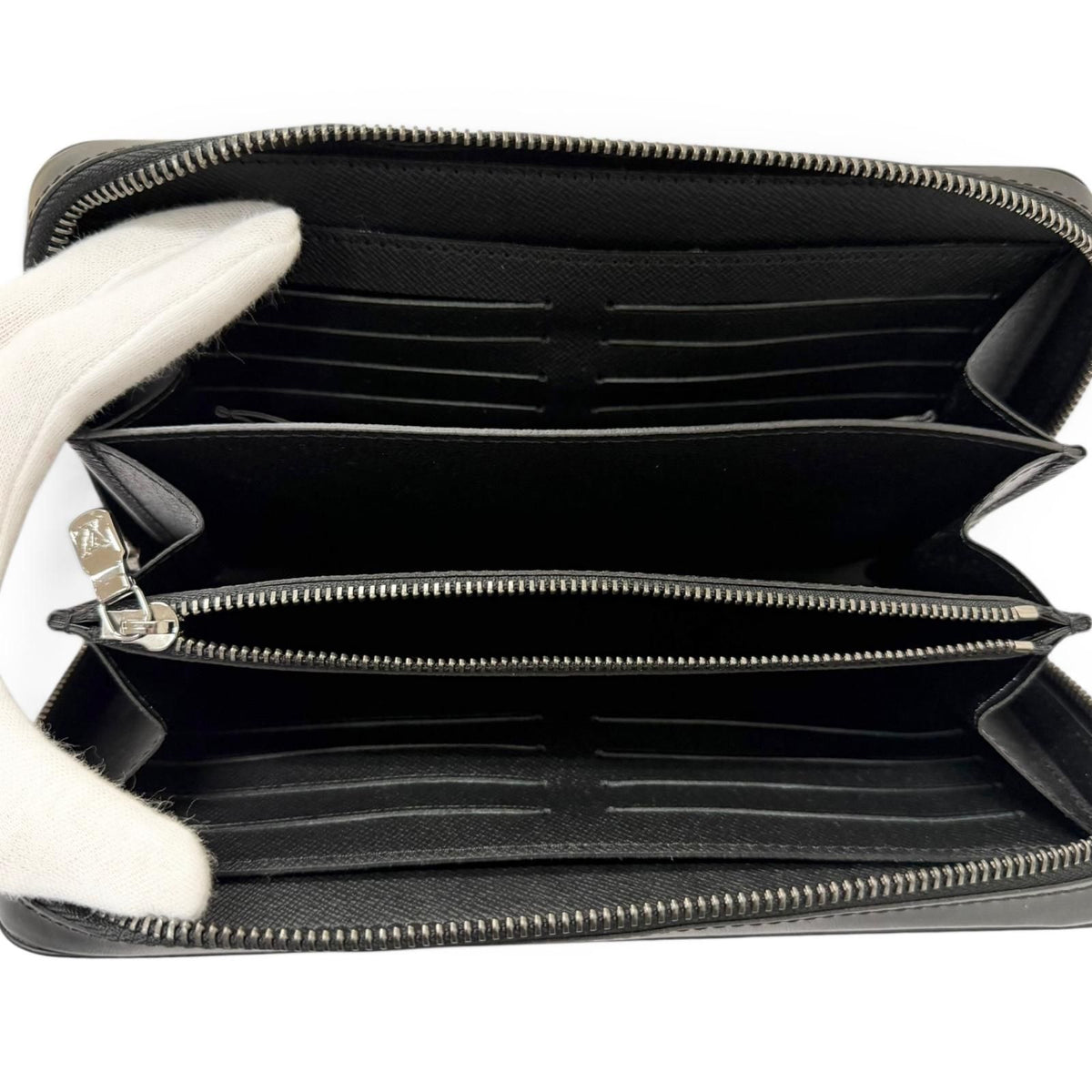 Louis Vuitton Zippy XL Monogram Eclipse Canvas Round Zip Organizer Wallet — view 5