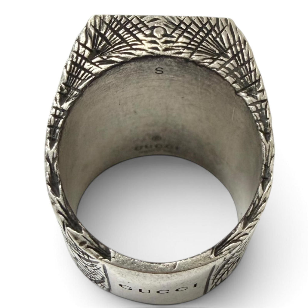 Gucci Arabesque Alphabet Letter Ring Silver — view 3
