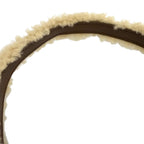 Saint Laurent Paris le 5 7 Shearling Suede Leather Mini Hobo Fleece — view 8
