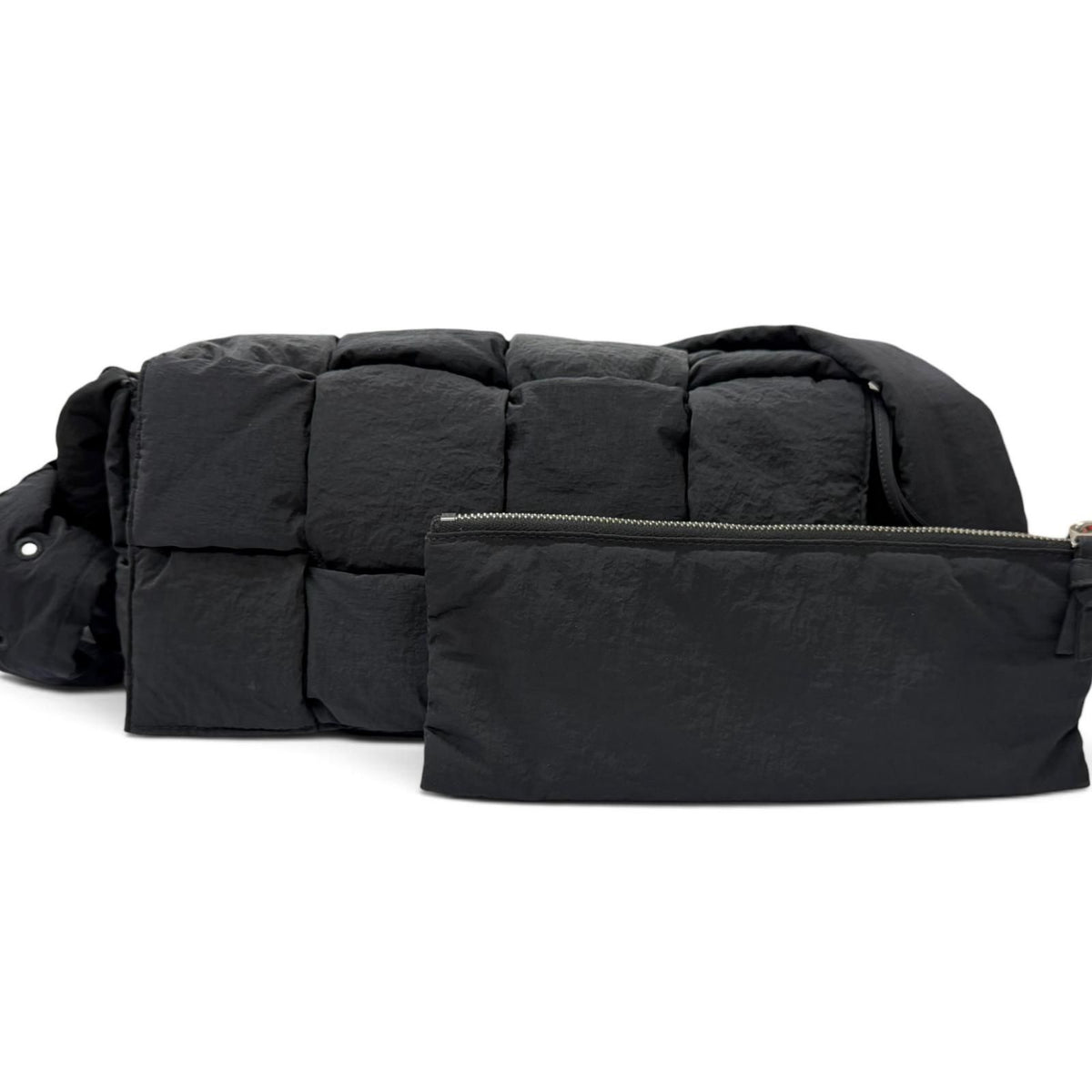 Bottega Veneta Nylon Intrecciato Padded Tech Cassette Shoulder Bag