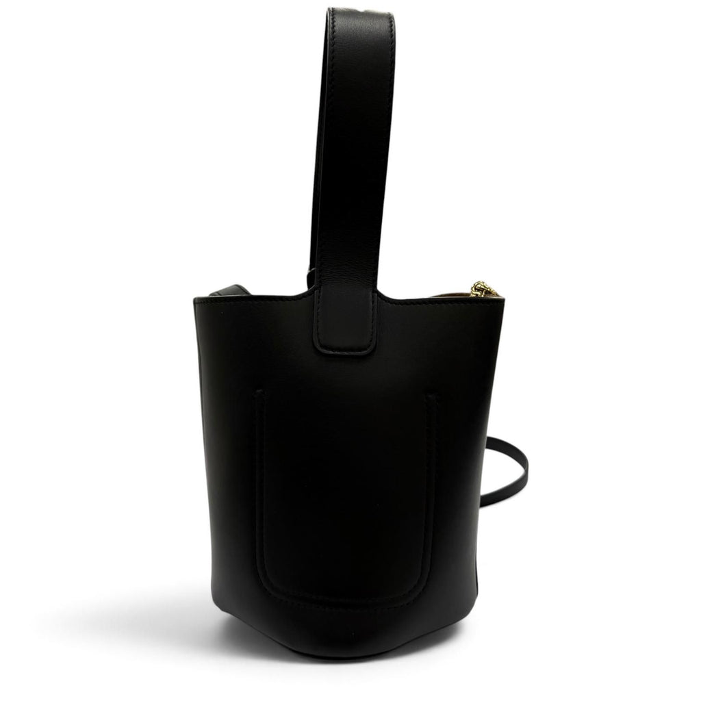 Loewe Pebble Bucket Bag Mini Leather 2-Way Shoulder Black Gold — view 4