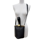 Loewe Pebble Bucket Bag Mini Leather 2-Way Shoulder Black Gold — view 3
