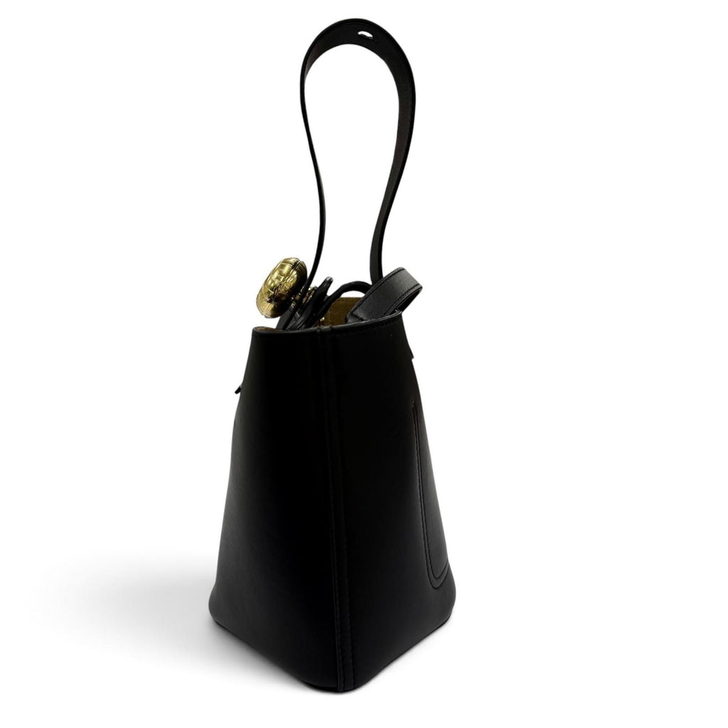 Loewe Pebble Bucket Bag Mini Leather 2-Way Shoulder Black Gold — view 5