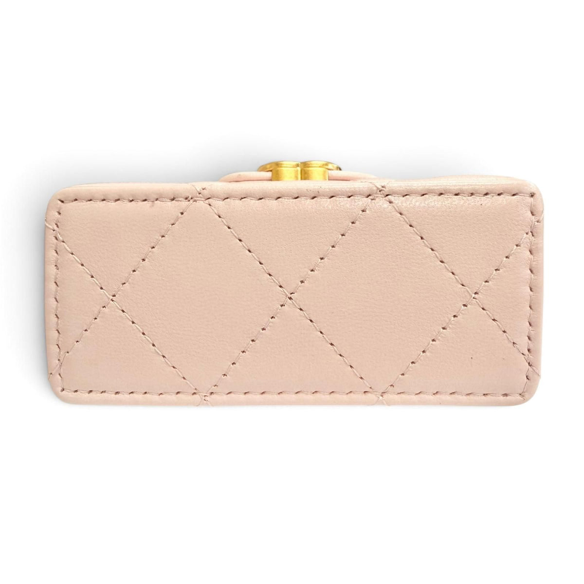 Chanel CC Logo Mini Kelly Micro Quilted Leather Bag Charm Pink — view 5