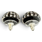 Chanel CC Logo Crystal Rhinestone Monotone Stud Earrings Black — view 3