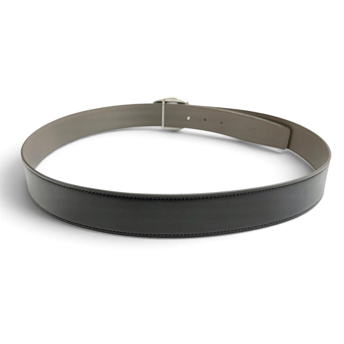 Hermes Rack Veau Epsom Odyssey Silver Reversible Belt — view 5