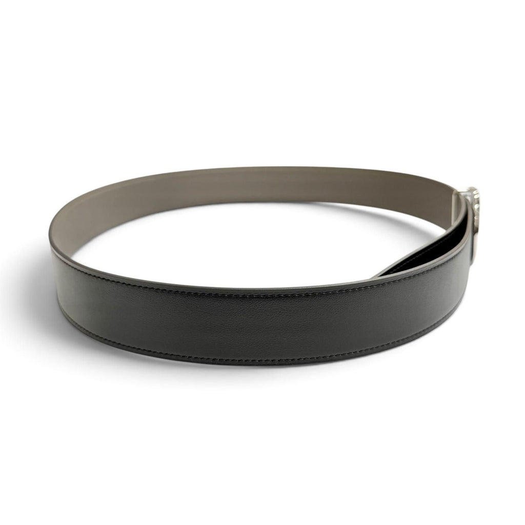 Hermes Rack Veau Epsom Odyssey Silver Reversible Belt — view 4