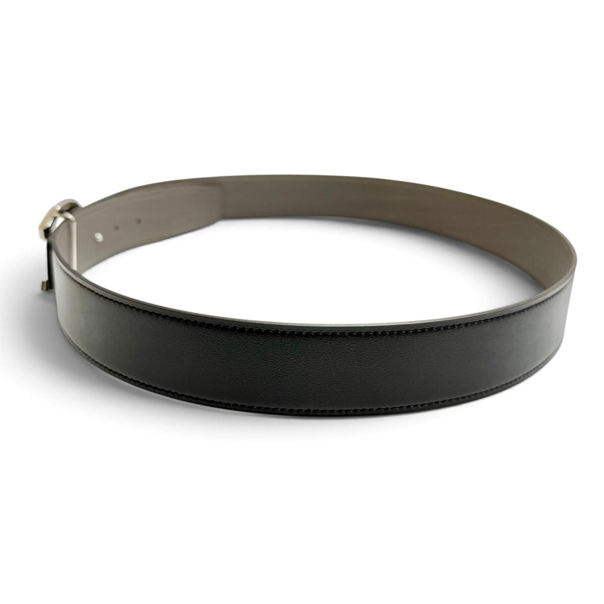 Hermes Rack Veau Epsom Odyssey Silver Reversible Belt — view 3