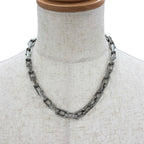 Louis Vuitton Collier Chain Monogram Necklace Silver — view 3