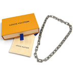 Louis Vuitton Collier Chain Monogram Necklace Silver — view 2