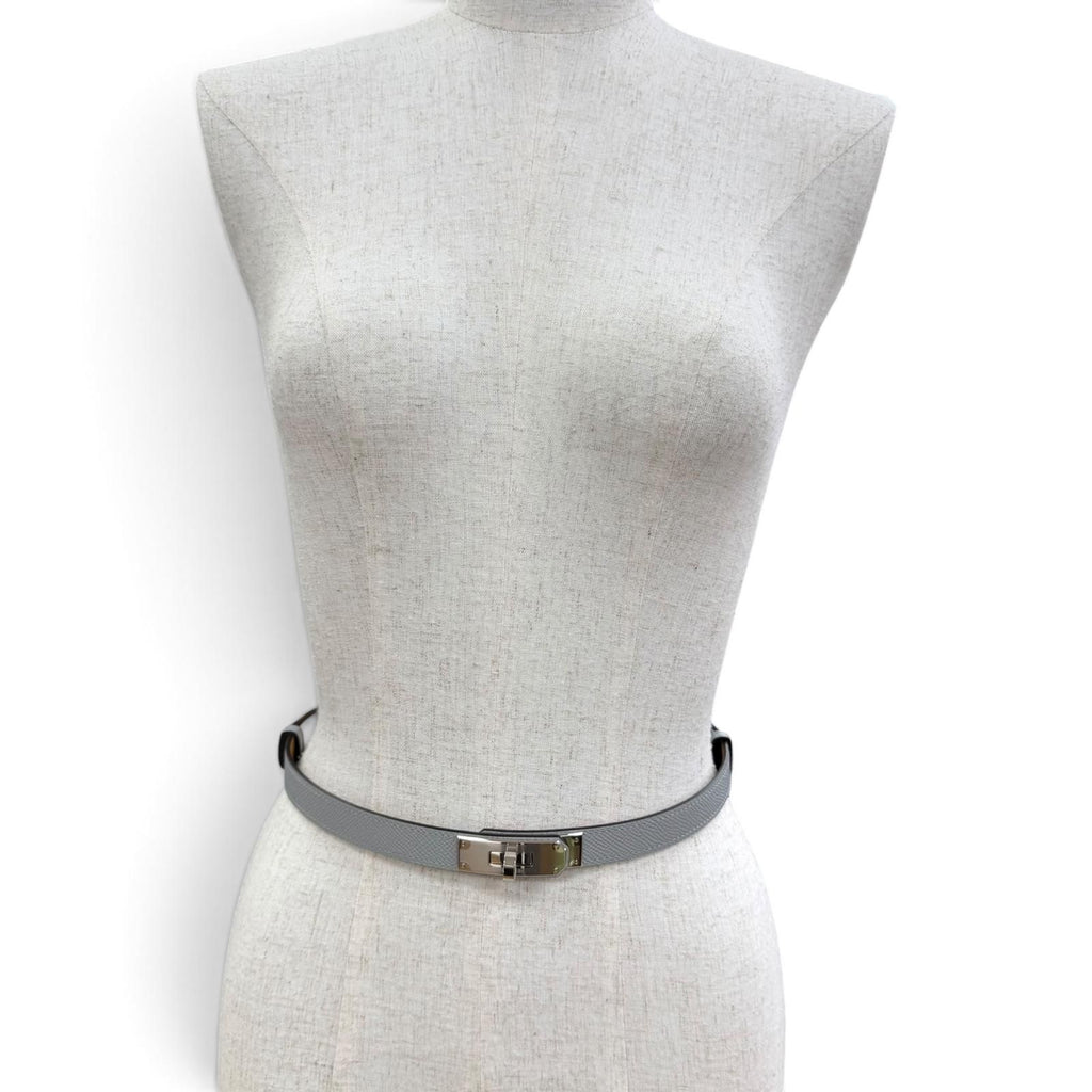 Hermes Kelly Belt Veau Epsom Blue Glacier Gold Silver — view 5