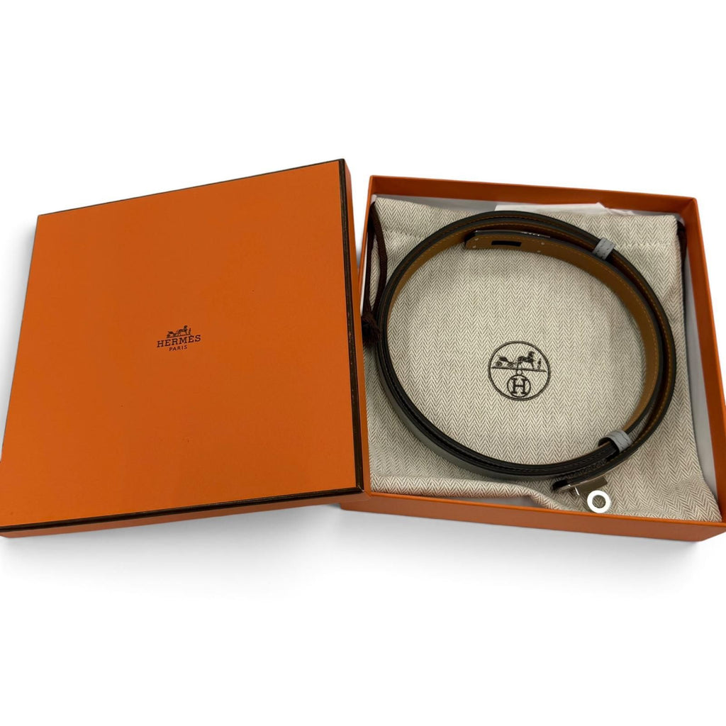 Hermes Kelly Belt Veau Epsom Blue Glacier Gold Silver — view 2