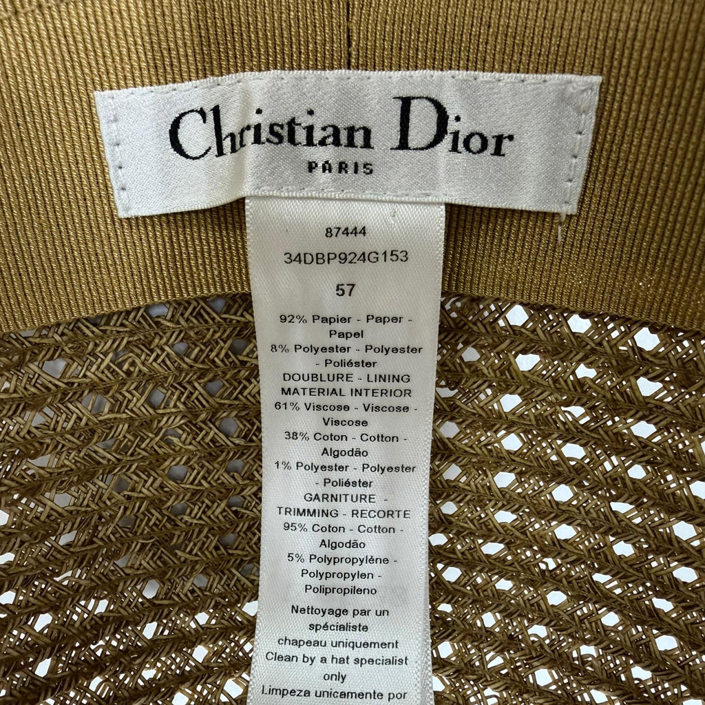 Dior D-bobby Wide Brim Hat Logo Embroidery 57 — view 7