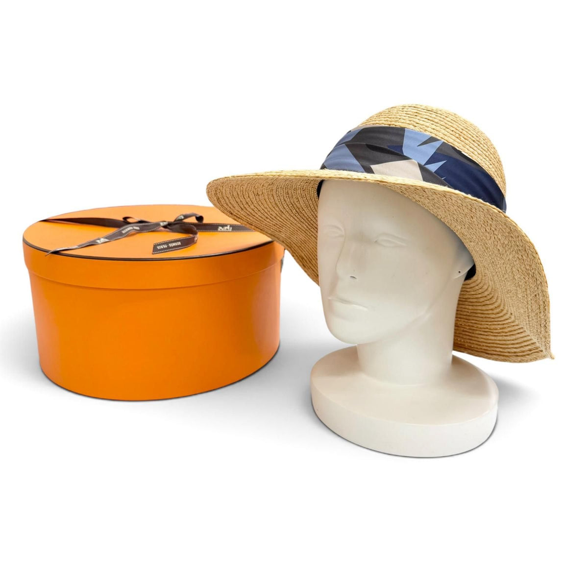 Hermes Sea Surf Amd Fun Raffia Silk Hat Natural 57 — view 2