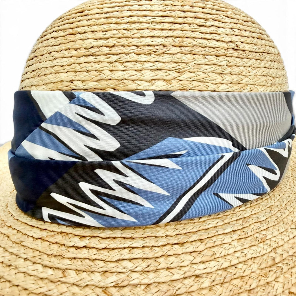 Hermes Sea Surf Amd Fun Raffia Silk Hat Natural 57 — view 7