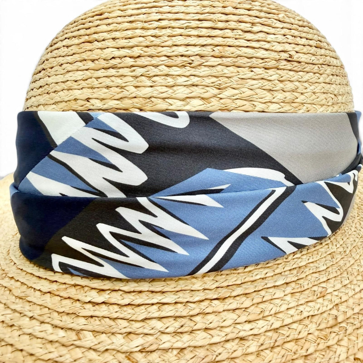 Hermes Sea Surf Amd Fun Raffia Silk Hat Natural 57 — view 7