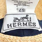 Hermes Sea Surf Amd Fun Raffia Silk Hat Natural 57 — view 8