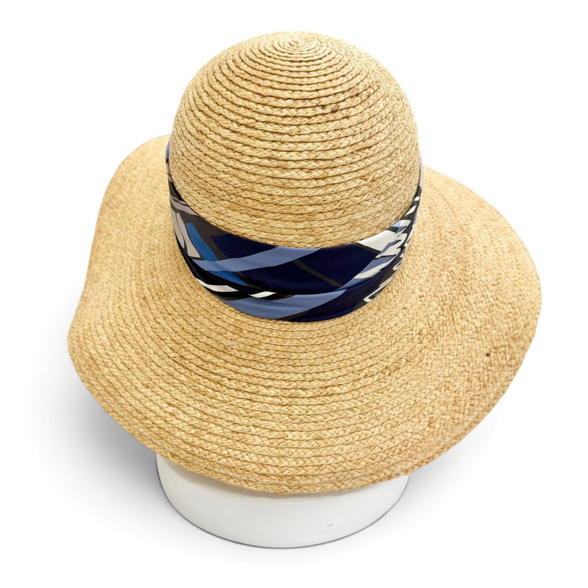 Hermes Sea Surf Amd Fun Raffia Silk Hat Natural 57 — view 5