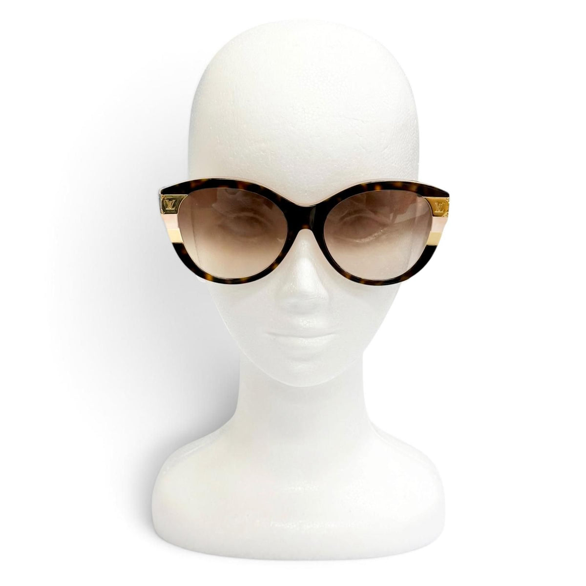 Louis Vuitton LV Petit Spucson Cat Eye Light Tortoise Shell Sunglasses 57 18 — view 3