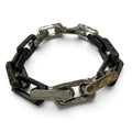Louis Vuitton Bracelet Monogram Chain Silver Black