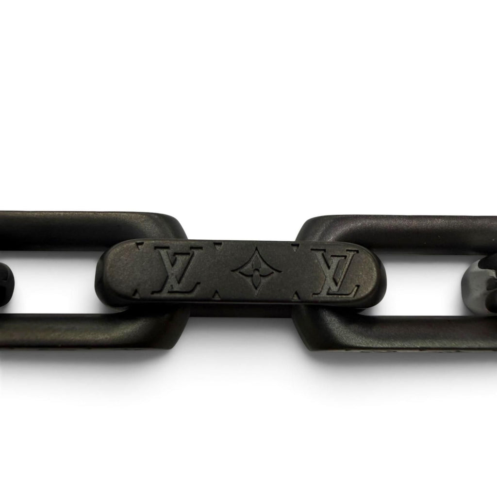 Louis Vuitton Bracelet Monogram Chain Silver Black — view 3