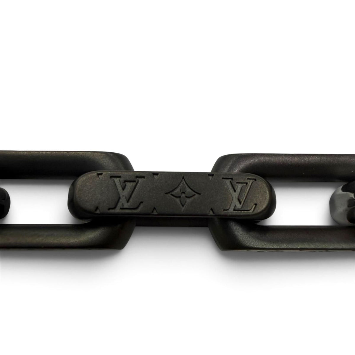Louis Vuitton Bracelet Monogram Chain Silver Black — view 3