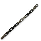 Louis Vuitton Bracelet Monogram Chain Silver Black — view 2