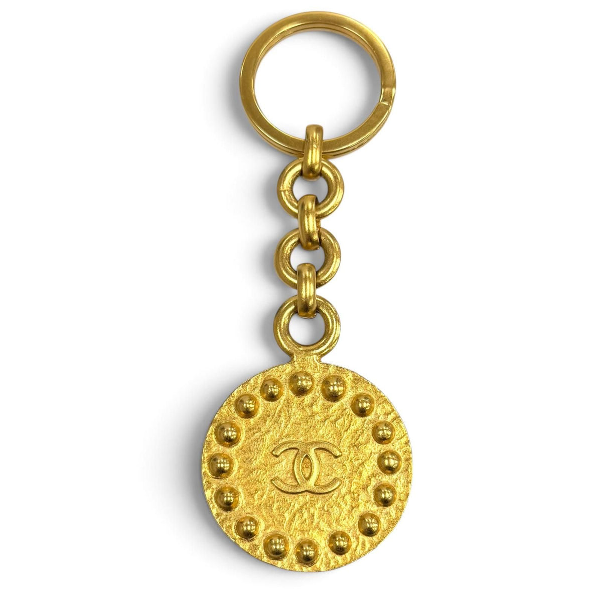 Chanel Vintage 97A CC Logo Key Holder Key Ring Gold