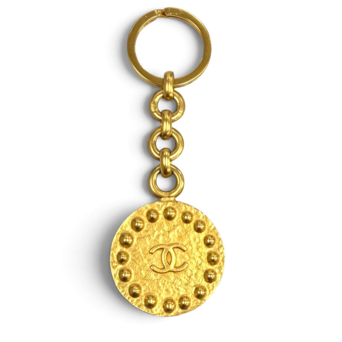 Chanel Vintage 97A CC Logo Key Holder Key Ring Gold — view 2