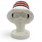 Prada Nylon Padded Hat Logo Design Bucket Hat White — view 2