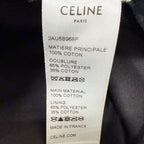 Celine Logo Print Cotton Gabardine Bucket Hat Black — view 8