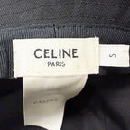 Celine Logo Print Cotton Gabardine Bucket Hat Black — view 7