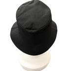 Celine Logo Print Cotton Gabardine Bucket Hat Black — view 4